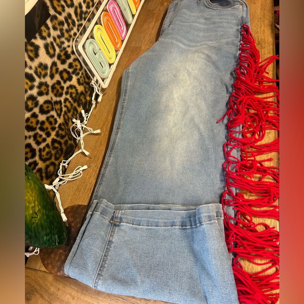 Fringe jeans ‼️